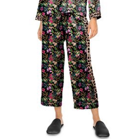 🆕NWT Generation Love Odessa Bold Floral Leopard Satin Pajama Set - Picture 5 of 13
